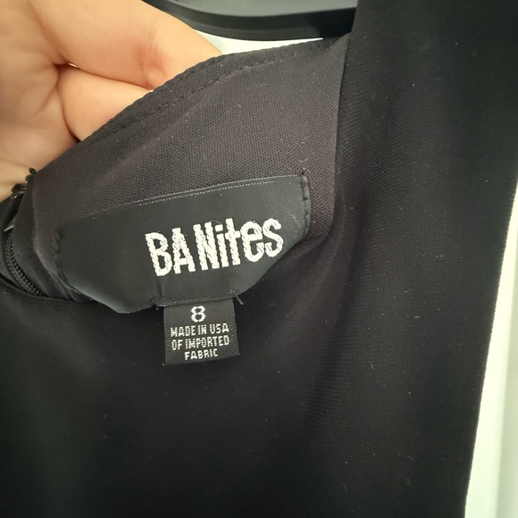 Chic Black and White Floral Gown - Picture 4 of 5